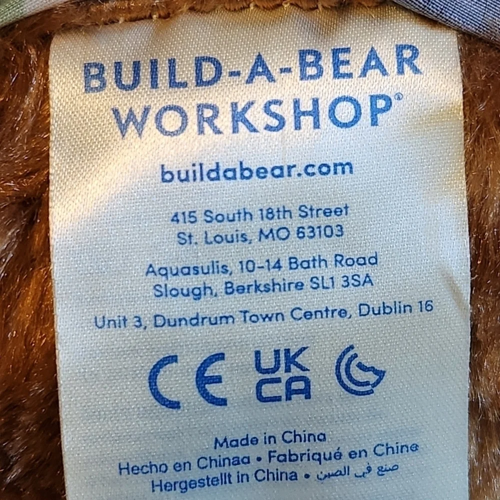 Build A Bear Happy Birthday Bear Brown BAB with Button Down Dress Shirt 16